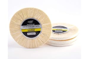 ShowJarlly Rouleau de ruban rallonges Ruban adhésif lace transparent extra fort pour perruque avec Remplacement de Trame de Extension Adhesive Cheveux 0.8cm*36Yards