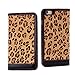 Produktbild iPhone 6s Plus / iPhone 6 Plus Case, DRUnKQUEEn Leopard Genuine Leather Wallet Case, Slim Fit Flip Case with Kickstand Credit Card Slots Magnetic Closure for iPhone 6sPlus / iPhone 6Plus 5.5"