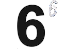 nanlyiau 5in/125mm numero casa exterior adhesivo numero de casa mate negro numeros casa exterior,hecho de acero inoxidable SUS304(6/9)