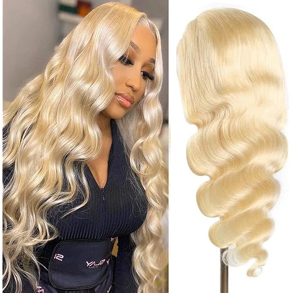 RemeeHi 3/4 Halbperücke Aus Echthaar – 40,6 Cm, Gewellt, Farbe 18/613 (Gold & Blond)