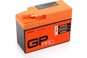 ‎GP-PRO GP-PRO GTR4A-BS 12V 2.5Ah GEL-Batterie Kompatibel mit YTR4A-BS / 50415 Wartungsfrei & Versiegelt Rollerbatterie Akkumulator Roller