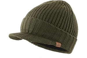 Magracy Męska zimowa dzianinowa czapka z daszkiem outdoorowa gruba czapka beanie