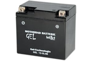 intAct Bike-Power GEL12-5L-B, 50512, 12V 5 Ah, 80 A (EN) batería de moto Batería de moto de gel sin mantenimiento con un 30% más de potencia de arranque, para scooter, moto, quad, tractor de césped