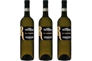 ILGUSTONLINE Vino Bianco Frascati Superiore DOCG - 3 Bott. da 750 ml - Vino dei Castelli Romani