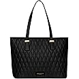 Accessorize London Women's Faux Leather Lannister quilted tote Bag