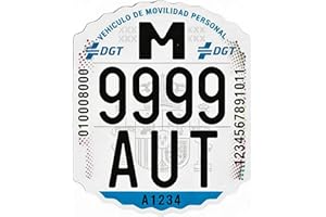 VMP DGT Approved Electric Scooter License Plate – Mandatory Personal Mobility Vehicle Identification Plate 2026 – Durable and Easy Assembly