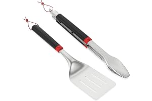 Weber Grillredskapsset / 2 delar, bestående av tång och spatel, ergonomiskt handtag, diskmaskinssäker (3401326)