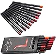 TEEROVA 12 Colors Lip Liner Pencil Matte Mist Waterproof Long Lasting Lipstick Lip Liner Set