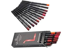 TEEROVA 12 Colors Matte Lip Liner Set, High Pigmented Silky Smooth Lip Liner Pencil, Waterproof Long Lasting Lip Contour Lipliner (12 Colors)