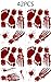 Produktbild 42PCS Blutige Abdrücke Handabdruck-Klammern Blutige Fuß-Drucke Fußboden-Dekorationen Halloween Vampirs Zombie Dekorations Abziehbild Aufkleber Versorgungsmaterialien