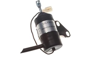Holdwell Shutoff Fuel Solenoid 6670776 compatible with Bobcat 316 319 320 321 322 323 324 E08 E10 E14 E16 453 463 MT50 MT52 MT55