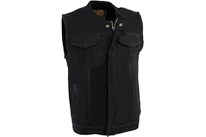 Milwaukee Leather Women's MDM3000 Men's Black Denim Quick Draw Vest