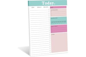 WONWOOD_DIRECT A4 To Do Listen Block, 50 Seiten Aufgabenplaner, Undatierter To Do Planer mit Checklist, Prios, Nicht Vergessen und Notes, To Do Block, Tagesplaner, Organizer