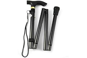 KAV Walking Stick Adjustable Height- Folding and Extendable Support Cane, Ambulation Aid Durable Mobility and Walking Aid - Collapsible Support Stick and Adaptive Companion for Movement