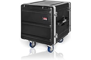 Gator Cases Coffret rackable léger pour console moulé ATA avec roulettes robustes; profondeur de 21", 10U (GRC-BASE-10)