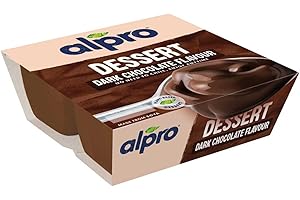 24 x 125g Alpro Dark Chocolate Flavour Dessert Made from Soya Gluten Free