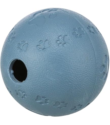 Roysmart 4 stuks hondenspeelgoedbal, robuuste hondenbal, hondenbal met tandverzorgingsfunctie, bijtbestendig hondenspeelgoed, natuurlijk rubber, hondenvoederbal voor kleine honden (5 cm
