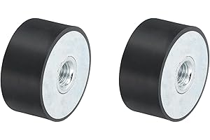 QUARKZMAN 2 Pezzi 40 x 20mm M10 Ammortizzatori in Gomma Supporti Filettatura Femmina, Supporti Isolanti Antivibrazione Sostituisce Cuscinetti Antivibranti Blocco Base Piatto Silenzioso