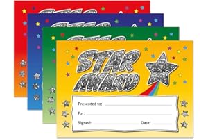 Star Award (Mixed Colours) Sparkly Holographic Certificate from SuperStickers