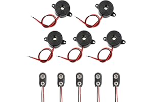 ZHIQIN 5 sztuk DC 3-24V 85DB Elektroniczny Brzęczyk Piezo dźwięk dźwięk alarm elektroniczny migający sonda alarmu komputerowego, ksero, alarm, zabawki elektroniczne
