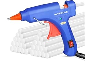 Pistolet à Colle Chaude Pistolet a Colle - Pistolet Colle 20W 30pcs 7mm*130mm Bâtons de Colle pour Pistolet le Artisanat, DIY, Maison, Bricolage, Bureau-Bleuge
