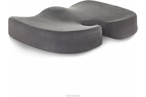 Linenspa Ergonomiczna poduszka do siedzenia z pianki żelowej – komfort kości ogonowej/Coccyx – poduszka do siedzenia na krzesło biurowe, samochód i do siedzenia przez cały dzień