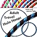 Produktbild Pro HULA HOOP Reifen für Anfänger und Profis (15 Farben) Faltbarer TRAVEL Hula Hoop ideal für Hoop Dance, Fitness Training, Zirkus! - Größe 100cm, Gewicht 650g (Schwarz / Blau Glitter 100cm/25mm)