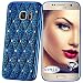 Produktbild mtb more energy® Schutzhülle Glamour für Samsung Galaxy S7 Edge (SM-G935) - blau-metallic - Glitzer Stein TPU Silikon Case Cover