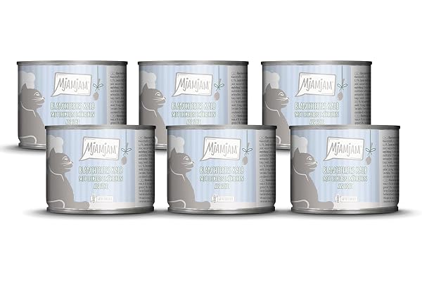 MjAMjAM - premium våtfoder för katter - blancherad kalv med läckra morötter i sås, 6 st (6 x 185 g), spannmålsfri med extra k