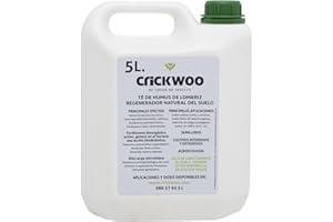 CRICKWOO - Humus de Lombriz Líquido - 5L, Fertilizante Foliar, Abono Orgánico, Acelerador de Crecimiento y Floración para Plantas, Césped y Todo Tipo de Cultivos