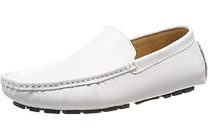 Jamron Hommes Cuir Synthétique Stylé Boucle Mocassin Pantoufles Penny Loafers