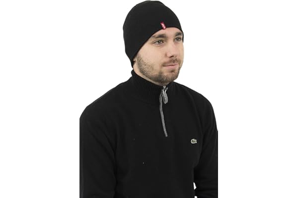 Levi's Bonnet - Mixte Noir (Noir Regular Black 59) Large (Taille fabricant: L/XL)