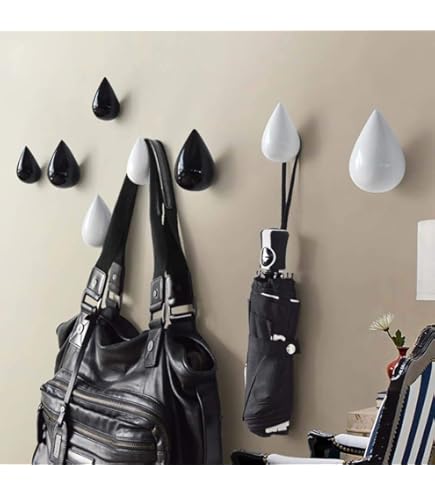 Ganci Appendiabiti Legno Massello A Forma Di Goccia - Set Da 3 Pezzi Stile Nordico - Foto 13