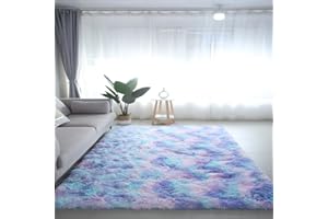 ARNTY Tappeto Salotto, Tappeto Camera da Letto Grande Moderno Peloso Morbido Lavabile Rettangolare Tappeto Scendiletto