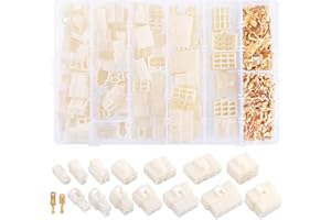 Swpeet Kit di 400 connettori per cavi elettrici automobilistici, 6,3 mm, 1, 2, 3, 4, 6, 8, 9 pin, connettori per cavi elettrici per autoveicoli, terminali a crimpare (6,3 mm, kit assortito)