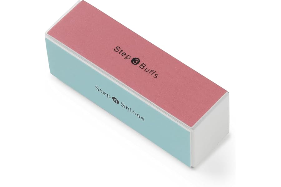 Manicare Nail Buffing Block, 4 Sided Nail File And Buffer, Shapes, Styles, Smooths, Polishes, Removes Ridges, Glossy Shine, Professional Sanding Block, Easy To Use Manicure Tool For Home Or Salon Use