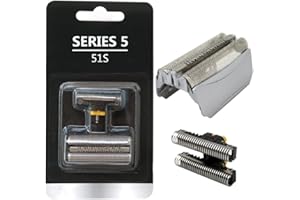 XSPEEDONLINE 51S Elektrorasierer Ersatzfolienkopf mit Cutter kompatibel für BRAUN Series 5 5643, 5644, 5645, 5646, 5647, 5649, 5751, 5757, 5758