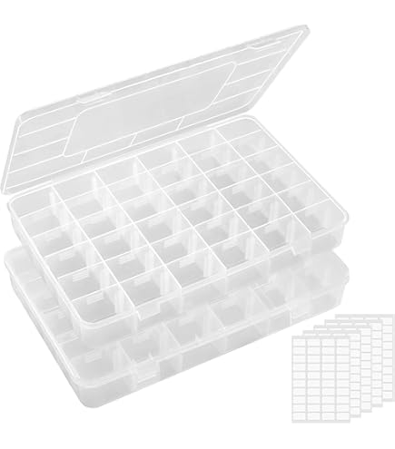 Tyanlenr 3 stuks plastic opbergdozen met 8 vakken, stapelbaar 8 rasters, transparante opbergdoos, verstelbare vakken, sorteerdoos, organizer, box voor accessoires, kralen, sieraden, oorringen