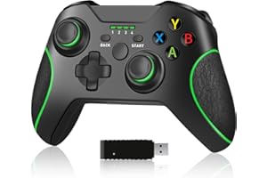 TECTINTER Xbox One Controller Wireless 2.4GHZ Game Controller Compatible con Xbox One/One S/One X/One Series X/S/Elite/Windows7/8/10/PS3, vibración dual incorporada, joystick mejorado 3D