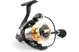 ANGRYFISH 8+1BB Collapsible Spinning Fishing Reel with 5.2:1 Gear Ratio Anti-Reverse Right/Left Handle Fishing Reel for Saltwater or Freshwater…