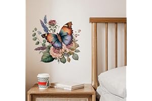 Traziewell Wanddekoration Schlafzimmer Wandsticker Wohnzimmer Wandtattoo Mädchen Aufkleber Blumen Wandsticker für Küche Bad Schlafzimmer Fahrrad Wasserfeste Wand Deko 0309