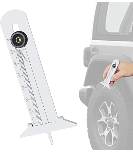 Jauge De Profondeur Pneu Acier Inoxydable 0-50mm - Outil Précis Mesure Usure Pneus Voiture Moto