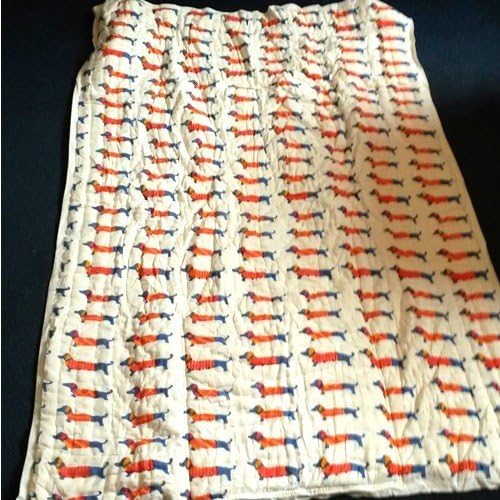 Natural quilts Sausage Dogs Regular Quillow, multicolour