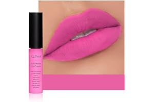 Anifer Velluto opaco rossetto liquido trucco lunga durata e usura impermeabile, non Stick Cup Lip Gloss, (rosa brillante 605)