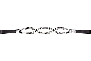 Cwell Equine Bling Diamante 3 loops Crystal Browband (Black) F/C/P
