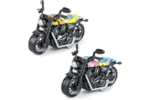 SHDIEHJFMLDH 2 Piezas Moto Juguete,Motocicleta Juguete de Aleación,Mini Maqueta Moto,Juguete de Modelo de Motocicleta,Para Juegos Educativos Para NiñOs Y NiñAs, Regalo De Fiesta De CumpleañOs-amarillo azul