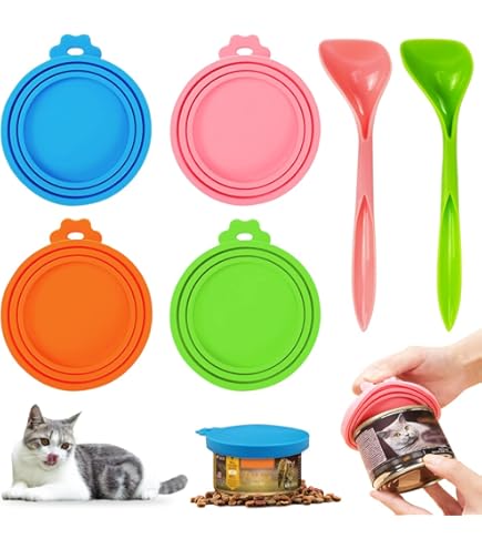 Coperchi In Silicone Per Lattine - Set Da 4, Universali Per Cibo Animali E Umani