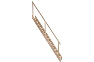 Dolle Madrid Wooden Space Saver Staircase Kit - Suitable for a Floor Height up to 2835mm