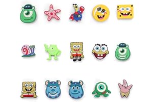 GRADESAFE 15, 30, Mixed, Girl Or Boy Superhero Famous Cute Cool Funny Random Colourful Shoe Charms Decorations For Croc Clog Shoes, Bracelet And Wristband For Women & Men No Duplicates