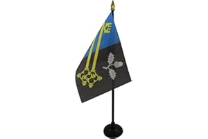 AZ FLAG - Tischflagge Grafschaft Surrey - 15x10 cm Goldene Splitze - Surrey Tischfahne 10 x 15 cm - Flaggen